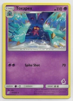 POKEMON TCG Battle Academy S&M - Unified Minds NM RARE #97/236 TOXAPEX +Mareanie - Image 1 of 2