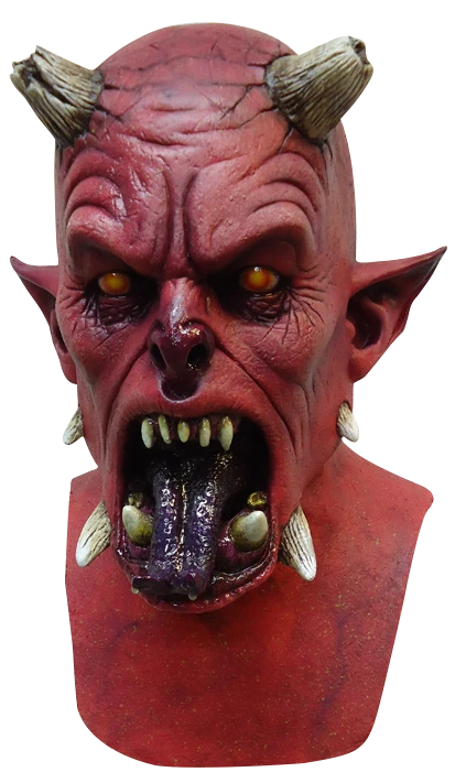 Hell Monster Hades Gatekeeper Ghoulish DELUXE ADULT LATEX PIT FIEND DEVIL MASK - Image 1 of 1