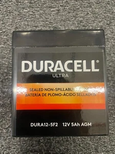 New (6/24) DURACELL Ultra DURA12-5F2 - 12V 5Ah AGM F2 Terminal Battery - Picture 1 of 4