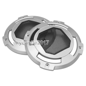 2pcs 5" inch Speaker Cover Metal Mesh Grille Protection Decorative Circle #Silve - Picture 1 of 6