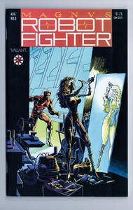 MAGNUS ROBOT FIGHTER #3 1991 NM OB VALIANT COMICS ART NICHOLS W/TRADING CARDS