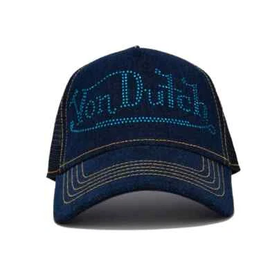 Von Dutch - Camionero Denim con Logo RhineStone Azul Marino - ¡NUEVO ESTILO! Foto 1 de 4