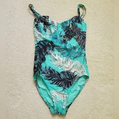 Kate Spade Harbour Island Underwire Maillot One Piece Swimsuit in Pool Blue szXS - Image 1 of 4