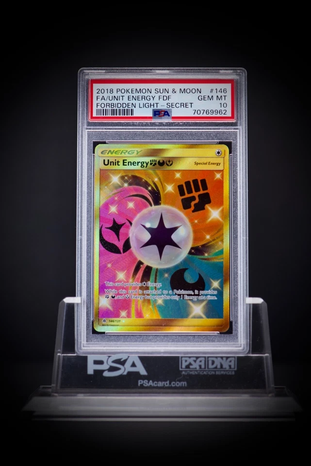2018 Pokemon Sun & Moon 146 FA Unit Energy FDF Forbidden Light Secret PSA 10 - Image 1 of 1