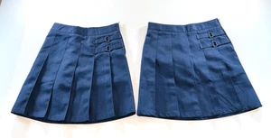 French Toast Girls Navy Blue Pleated Skirt/Skort Uniform Size 10 Lot of 2 - EUC - Picture 1 of 7