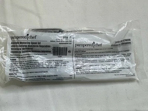 PAMPERED CHEF Adjustable Measuring Spoon Set of 2 #2258 Sliding Spoons New - Picture 1 of 3