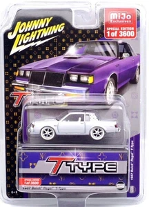 Johnny Lightning 1/64 1987 Buick Regal T-Type Custom White Lightning - Foto 1 di 8