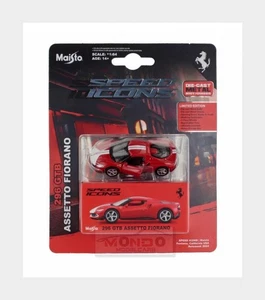 1:64 MAISTO Ferrari 296 Gtb Hybrid 830Hp V6 2021 Red Silver MI15704R - Foto 1 di 2