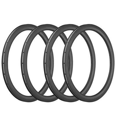 700C Carbon Bicycle Rim Depth 30-55mm Disc Brake Gravel Road Bike Tubeless Rims - Image 1 of 4