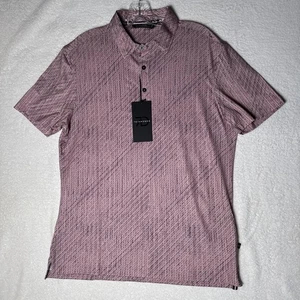 7 Diamanten Polo Herren Gr. S Performance Stretch antimikrobiell Sand Hügel geometrisch - Bild 1 von 9