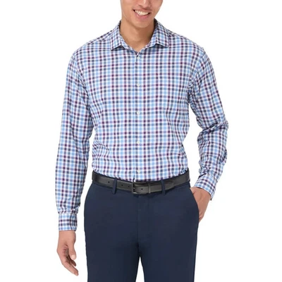 NWOT Kirkland Signature Men's XL 17-17.5 Plaid Button-Up Long Sleeve Shirt - Image 1 of 4