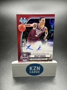 2024-25 Bowman University Chrome Basketball #70 RILEY KUGEL RED 2/5 Autograph - Picture 1 of 2