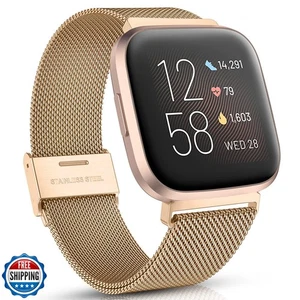Maledan Compatible with Fitbit Versa 2 Bands for Women Men, Stainless Steel M - Picture 1 of 5