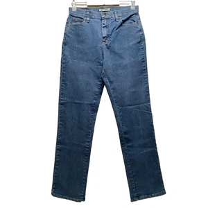 Pantalones de mezclilla Lee Relaxed para mujer 6 largos azules lavado medio pierna recta elásticos usados en excelente estado - Imagen 1 de 19