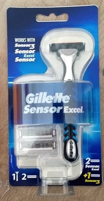 Pack Rasoir GILLETTE SENSOR EXCEL + 3 Recharges de lames Rasage * VINTAGE (2005) - Imagen 1 de 2