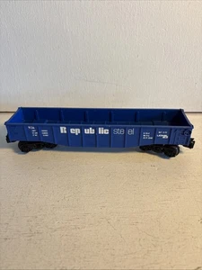 Vintage Lionel 9136 Republic Stahl Gondelwagen Spur O blau MPC Ära - Bild 1 von 8
