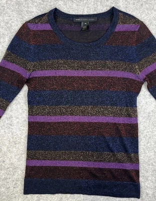 Suéter MARC BY MARC JACOBS Púrpura Azul Multi Metálico Rayas Tejidas XS Foto 1 de 4