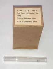 12 National Biological Labs 13x100mm Beaded Rim Glass Test Tubes -Free Shipping