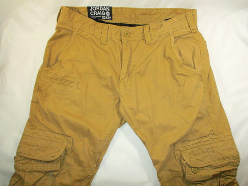 Pantaloni cargo stile paracadutista Jordan Craig ~ abbronzati ~ uomo 32x31 ~ usati ~ belli!