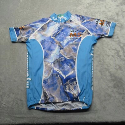 Camiseta deportiva de ciclismo JEK unisex mediana azul mielinadores manga corta cremallera completa bicicleta Foto 1 de 4