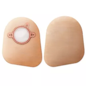 Nueva bolsa de ostomía beige de extremo cerrado de dos piezas imagen, brida de 1 pulgada de largo - Imagen 1 de 3