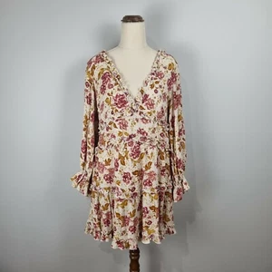 Miss Shop Floral Long Sleeve Dress Size 14 Desert Wanderer Boho Party - Picture 1 of 7