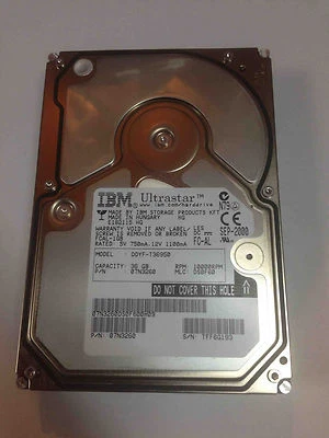 IBM Ultrastar DDYF-T36950 07N3260 36GB Disk Drive, FC-AL 10KRPM 3.5" - Image 1 of 2