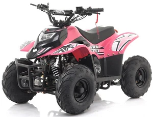 KIDS 70cc AUTO VRX70 QUAD BIKE - SELF ASSEMBLY OR OPTIONAL ASSEMBLY - PINK - Picture 1 of 6