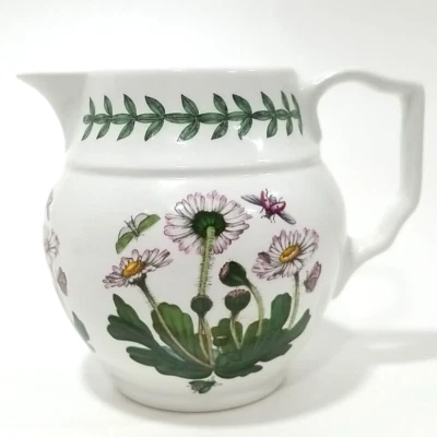 Jarra de jardín botánico Portmeirion jarra crema de colección Daisy Bellis Perennis Inglaterra Foto 1 de 4