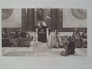 Fotografia Bizantina Romana Imperatore Giustiniano e Concilio Costantinopoli 1894 - Foto 1 di 2