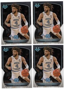 LOT (4) RJ DAVIS 22/23 Bowman Chrome U University 1st UNC TARHEELS Rookie #10 - Bild 1 von 2