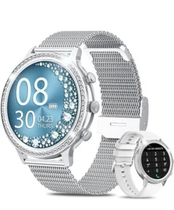 Smartwatch Damen Diamond Love mit Telefonfunktion Armbanduhr Gesundheit Sport