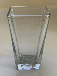 Cube Vase LIBBEY Clear Glass Rectangular Flower Decor 8" x 4” x 3”  Marked L - Picture 1 of 6