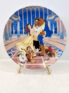 Love's First Dance Die Schöne und das Biest Sammelteller #1 LTD Ed Disney Knowles - Bild 1 von 4