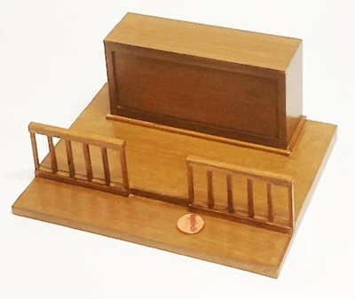 Dolls House Stained Wooden Church Altar and Steps Tumdee 1:12 Scale Miniature - Image 1 of 4