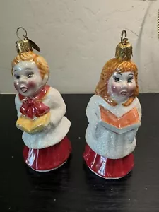 Adornos Christopher Radko Coro Niño y Niña. Pintado a mano. Base móvil. - Imagen 1 de 11