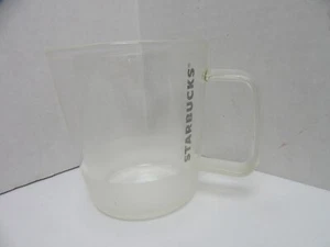 Starbucks Coffee Tea Clear Mug Cup Frosted Bottom with Handle 12 Oz - Picture 1 of 4