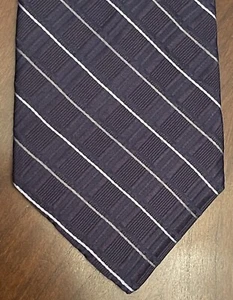 Ck Calvin Klein Blue 100% Imported Silk Men’s Neck Tie Made In Usa - Picture 1 of 9