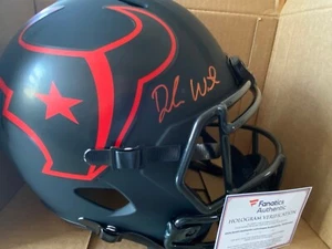 DeShaun Watson Autographed Full-Size Replica Texans Helmet Fanatics #B091910 COA - Picture 1 of 1