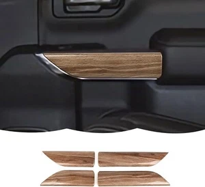 Wood Grain Door Panel Decor Cover Trim For Chevrolet Silverado/GMC Sierra 19-22 - Picture 1 of 11