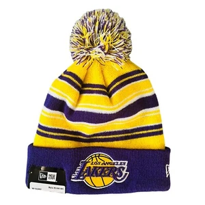 New Era Los Angeles Lakeres NBA Cuffed Pom Knit Beanie Mütze Basketball Headwear - Bild 1 von 5