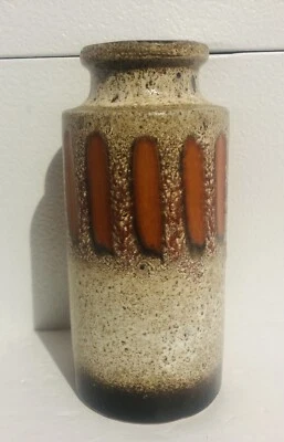 Vintage Scheurich Kermaik 9” Fat Lava Vase West Germany Pottery 203-22 - Image 1 of 4