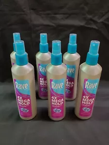 Rave 4X Mega Hold Non-Aerosol Hair Spray All-Weather Protection 11 oz (6 Pack) - Picture 1 of 2