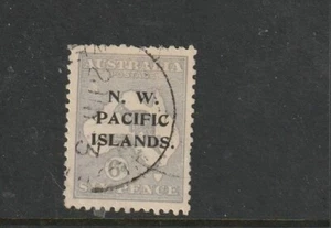 STAMPS N W PACIFIC IS[NEW GUINEA  1918=230 6d  GREYISH  ULTAMARINE  FINE  USED - Picture 1 of 1