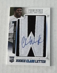 Chance Warmack 2013 Panini Prominence Rookie Class Letter W Auto /175 Patch Card - Picture 1 of 4