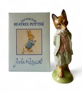 Vintage BEATRIX POTTER ROYAL ALBERT Foxy Whiskered Gentleman figurine 3450 boxed - Picture 1 of 7