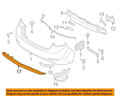 HYUNDAI OEM 14-16 Elantra Rear Bumper-Lower Cover 866123X700 Foto 1 de 2