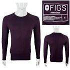 Figs Seamless Shirt Mens Small Long Sleeve Under Scrub Stretch Purple Heathered