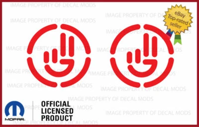 2x JEEP WAVE Wrangler Gladiator Renegade Cherokee side decals stickers Red SJ8R4 - Image 1 of 3