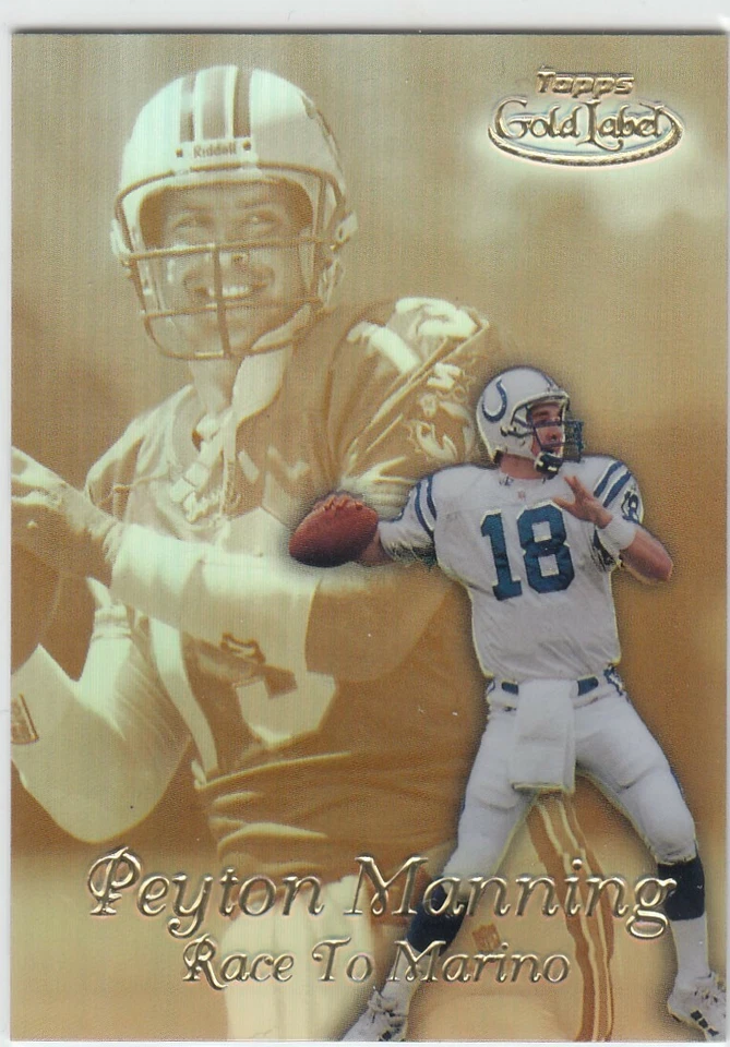 1999 Peyton Manning Topps Gold Label RACE TO MARINO #2 - Colts Broncos - Image 1 of 1